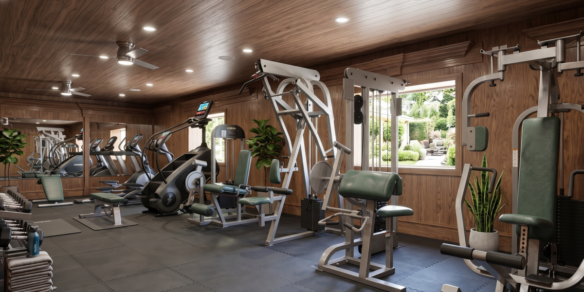 Fitness center with cardio and strength equipment at Falls of Wilcrest