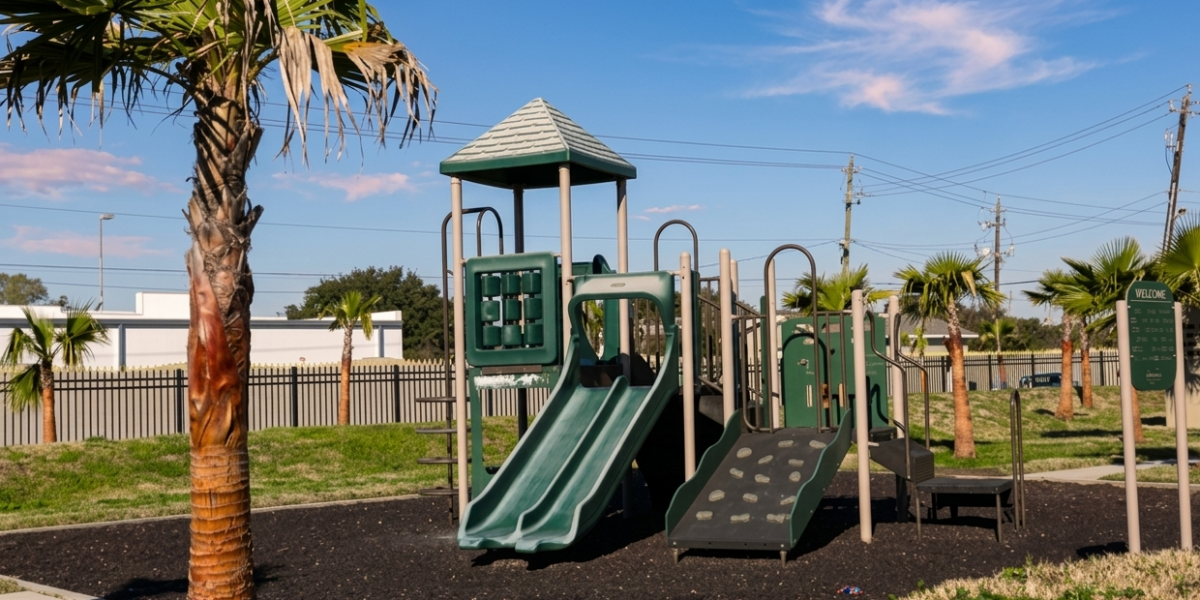 Outdoor children's playground at Falls of Wilcrest
